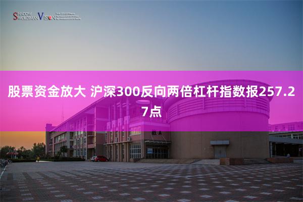 股票资金放大 沪深300反向两倍杠杆指数报257.27点